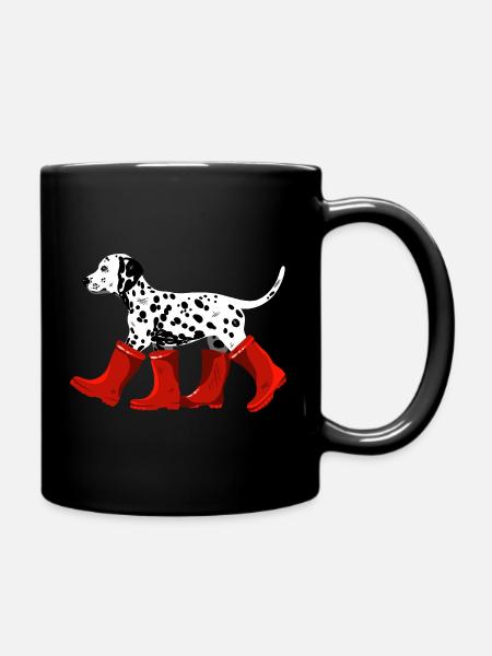 Dalmatien aux bottes rouges - Mug uni - noir