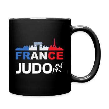 Frankreich Stadtjudo - Tasse einfarbig - Schwarz - Rechts
