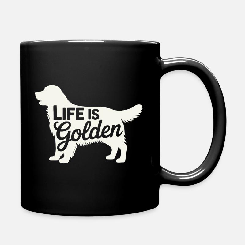 La vie est Golden Retriever - Mug uni - noir