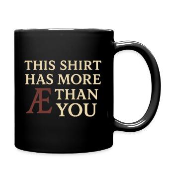 Alphabet runique anglais ancien - Mug uni - noir - Droite
