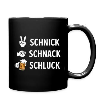 Schnich Schnack Schluck - Funny Drinking Meme - Tasse einfarbig - Schwarz - Rechts