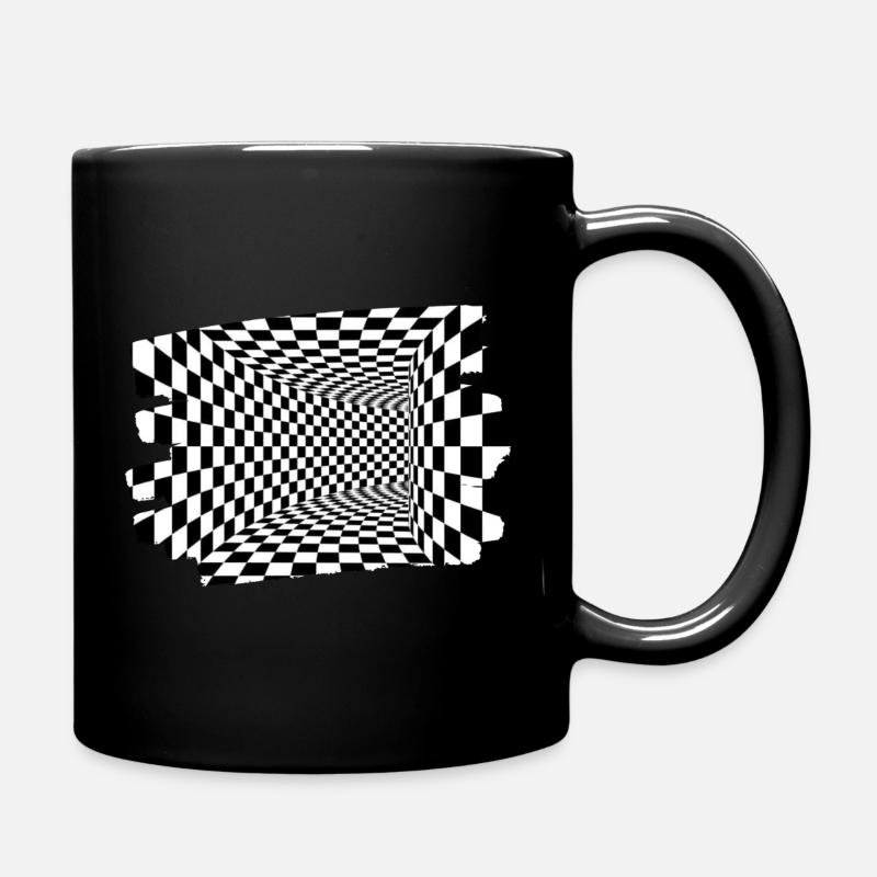Tunnel-Optische Kacheln - Tasse einfarbig - Schwarz