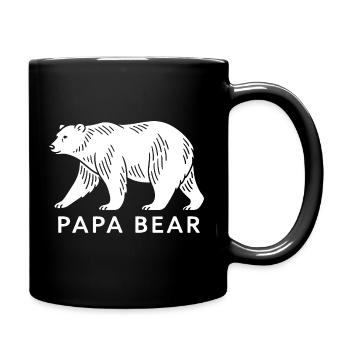 Papa Bear - Tasse einfarbig - Schwarz - Rechts