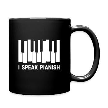 I Speak Pianish - Full Colour Mug - black - Right