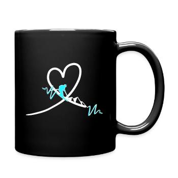 Le battement de cœur du skieur - Mug uni - noir - Droite