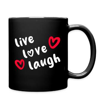 LIVE LOVE LAUGH - Ondes positives - Mug uni - noir - Droite