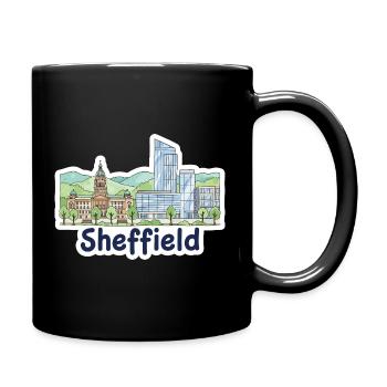 Art de la tour des arts de l’hôtel de ville de Sheffield - Mug uni - noir - Droite