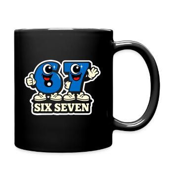 67 Six Seven Italian Meme - Tasse einfarbig - Schwarz - Rechts
