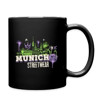 Munich Munich Skyline City Germany Graffiti - Full Colour Mug - black - Right