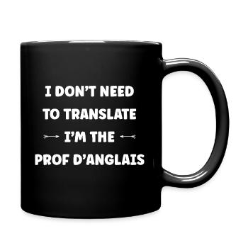 Englischlehrer - Tasse einfarbig - Schwarz - Rechts