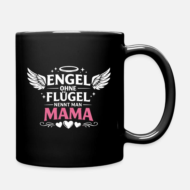 Les anges sans ailes s’appellent maman - Mug uni - noir