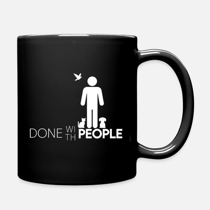 Fini avec les gens - Motif Fini avec les gens - Mug uni - noir