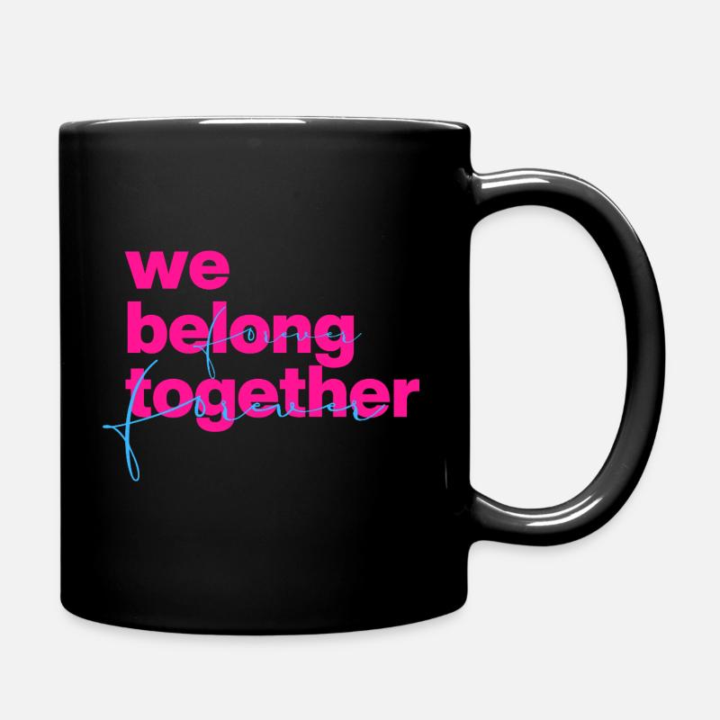 Nous sommes faits l’un pour l’autre, Neon Script - Mug uni - noir