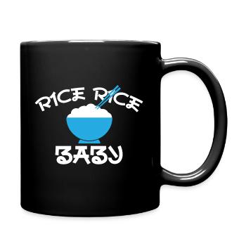 Rice Rice Baby Blue Bowl Design - Tasse einfarbig - Schwarz - Rechts