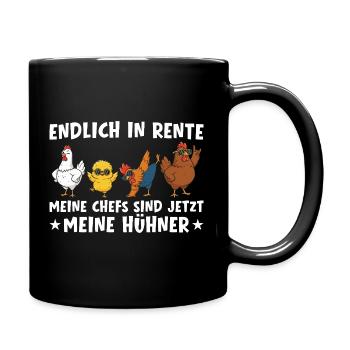 Retirement, my bosses are my chickens - Full Colour Mug - black - Right