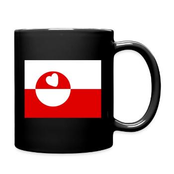 Grönland - Tasse einfarbig - Schwarz - Rechts
