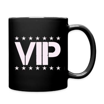 VIP Sternen-Statement in Pastellrosa - Tasse einfarbig - Schwarz - Rechts
