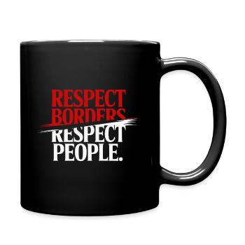 Respecter les frontières Respecter les gens - Groenland - Mug uni - noir - Droite
