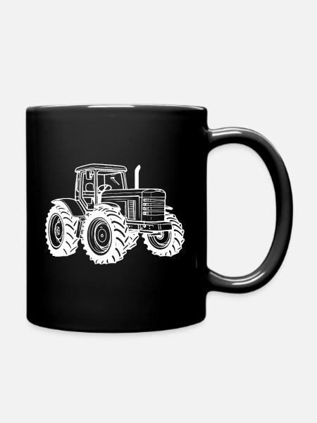 Traktor Symbol Bauer - Tasse einfarbig - Schwarz