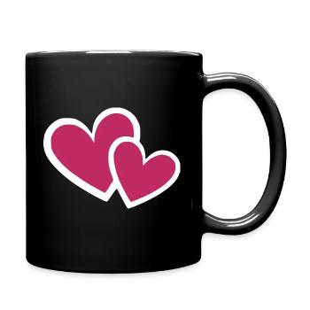 Valentine's Day Heart Red Valentine's Day Gift - Full Colour Mug - black - Right