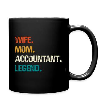 Wife Mother Accountant Legend - Full Colour Mug - black - Right