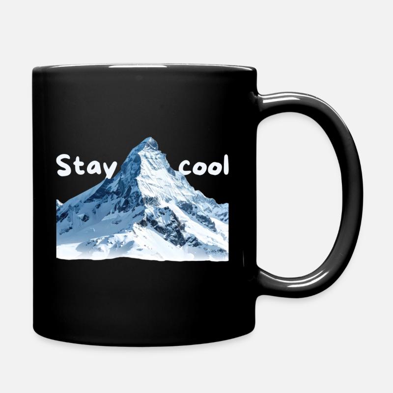 Berglandschaft Stay Cool - Tasse einfarbig - Schwarz