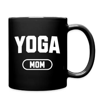 Yoga-Mama - Tasse einfarbig - Schwarz - Rechts