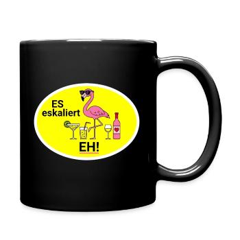 Flamingo Escalates Humor - Full Colour Mug - black - Right