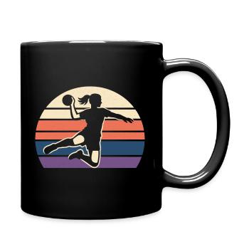 Cadeau de fille handball drôle, mignon - Mug uni - noir - Droite