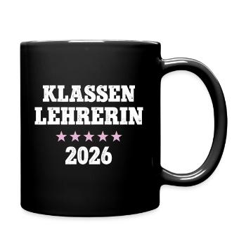 Klassenlehrerin Geburtstag Abschied Klassen Lehrer - Tasse einfarbig - Schwarz - Rechts
