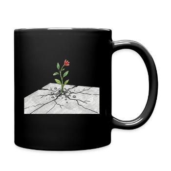 Germ of life on cracks - Full Colour Mug - black - Right