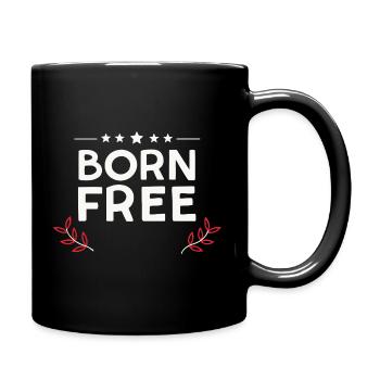 Né Libre - Mug uni - noir - Droite