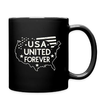 USA United Forever Emblem - Mug uni - noir - Droite
