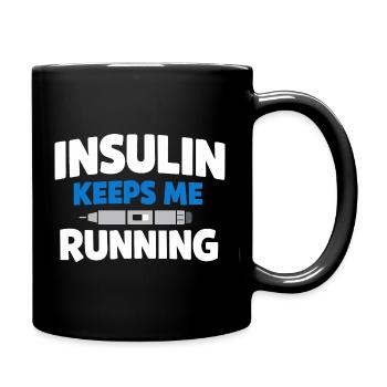 Blutzucker-insulin-unterstützung Typ Eins Stolz - Tasse einfarbig - Schwarz - Rechts