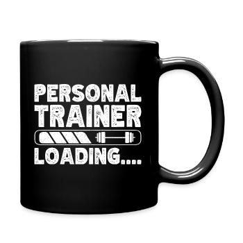 Powerlifting Bodybuilder Personal Trainer Loading - Full Colour Mug - black - Right