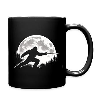 Bigfoot Fechten - Tasse einfarbig - Schwarz - Rechts