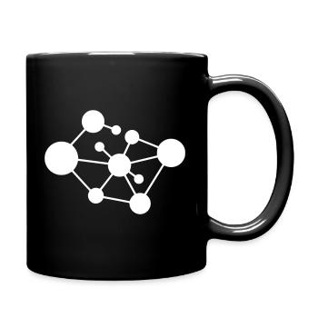 Molekül Netzwerk Verbindung - Tasse einfarbig - Schwarz - Rechts