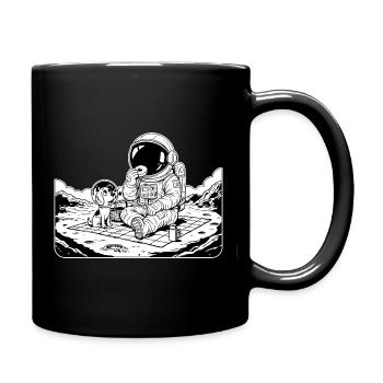 Astronaut Picnic Donut Dog - Full Colour Mug - black - Right