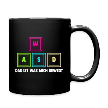 Zocken Computerspieler Zocker Gaming Gamer - Tasse einfarbig - Schwarz - Rechts