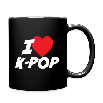 Ich liebe K-Pop - Tasse einfarbig - Schwarz - Rechts