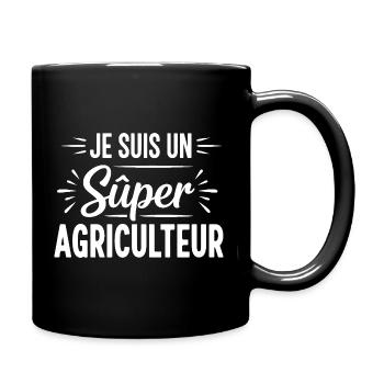 Je suis un super agriculteur. cadeau agricole - Mug uni - noir - Droite