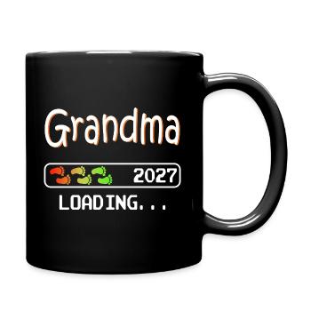 Future grand-mère en 2027 qui charge sa future grand-mère - Mug uni - noir - Droite
