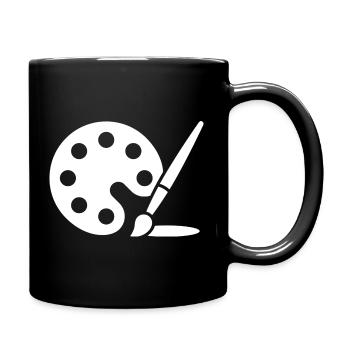 Painting, Color Palette, Brush, Art Icon - Full Colour Mug - black - Right