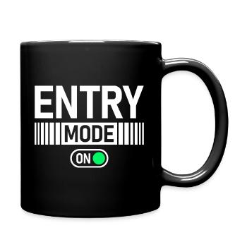 Entry Mode on Stock Market Exchange Trader - Full Colour Mug - black - Right