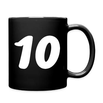 10. 10 YEARS. 10th ANNIVERSARY. 10 YEAR ANNIVERSARY. - Full Colour Mug - black - Right