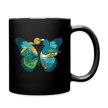 Papillon Paysages Intérieurs - Mug uni - noir - Droite