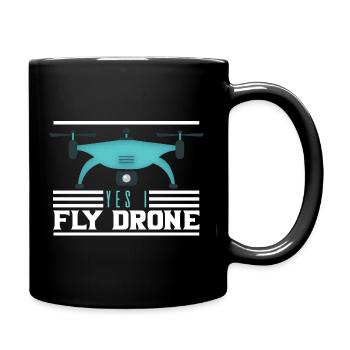 Yes I Really Need Another Drone Pilot Graphic - Full Colour Mug - black - Right