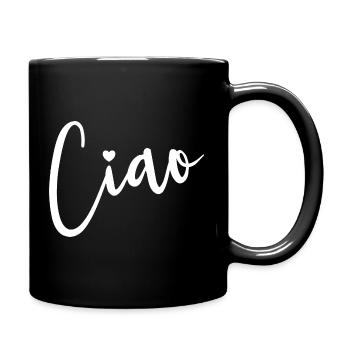 Ciao Italienisch Hallo Auf Wiedersehen Besuch Ital - Tasse einfarbig - Schwarz - Rechts