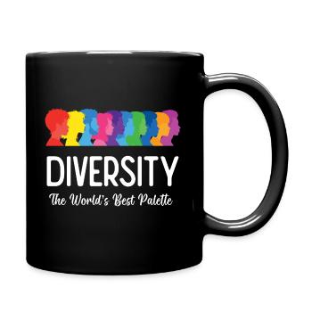 LGBT Pride Month - Diversity. The World's Best Pal - Full Colour Mug - black - Right