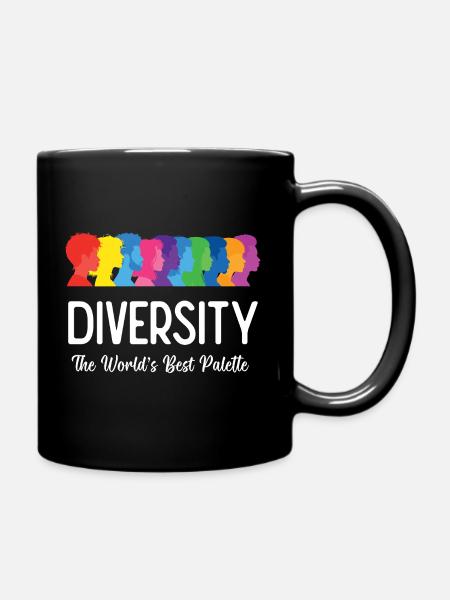 LGBT-Pride-Monat – Vielfalt. Die beste Palette - Tasse einfarbig - Schwarz